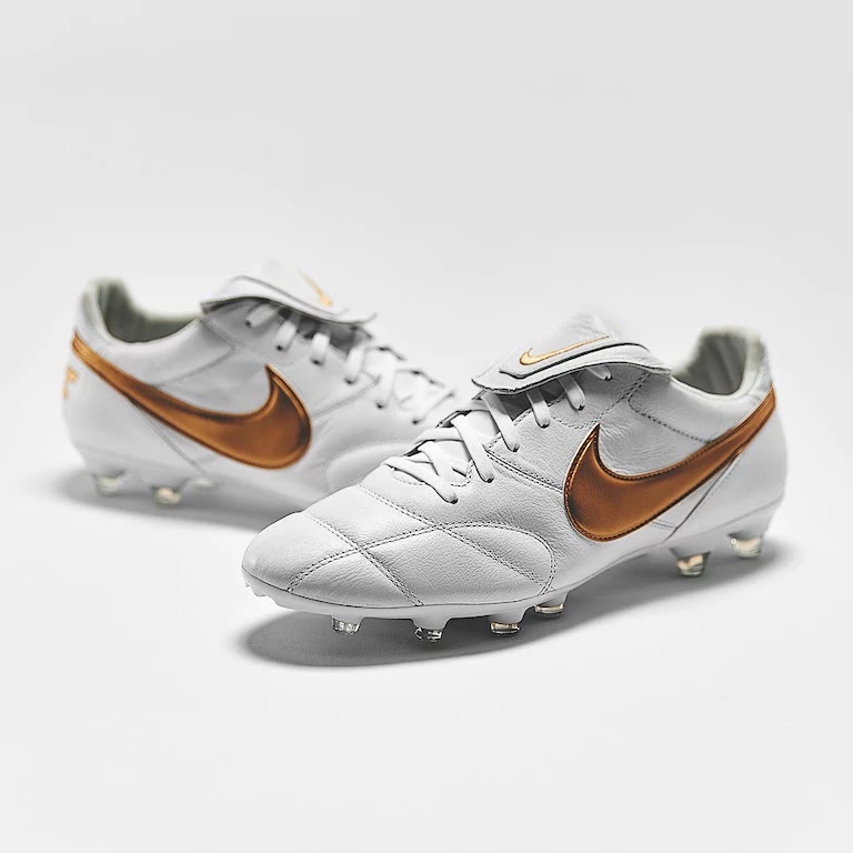 Nike premier 2.0 white sales gold
